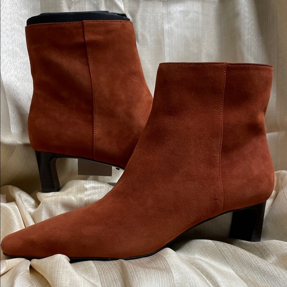 Violeta By MNG Terracotta Ankle Booties New - Picture 6 of 8